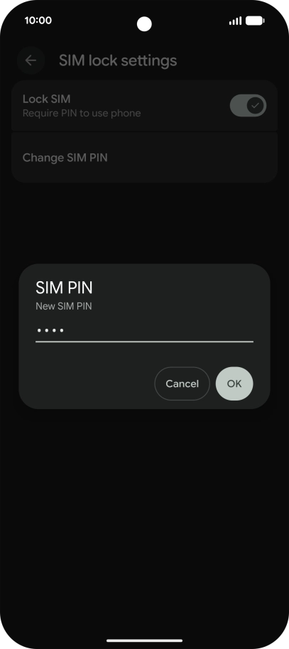 Key in a new four-digit PIN and press OK.