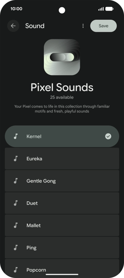 Press the required message tones to hear them.