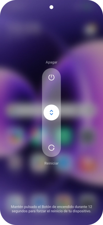 Pulsa el círculo y arrástralo hacia arriba.