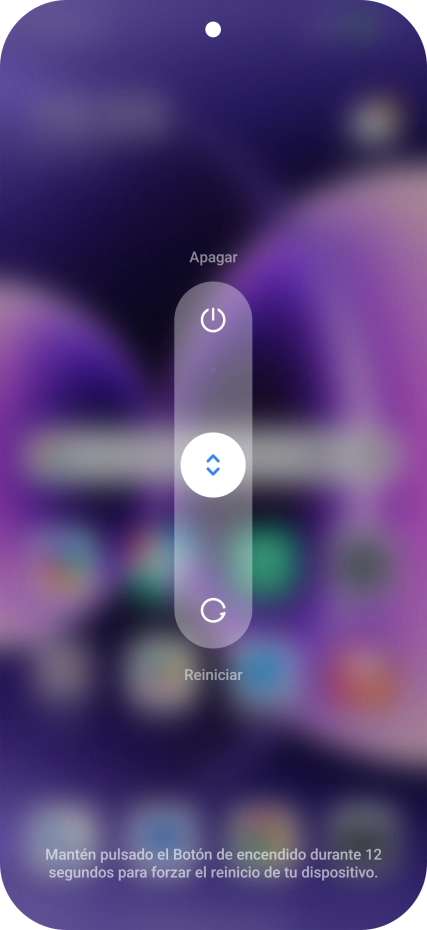 Pulsa el círculo y arrástralo hacia arriba.