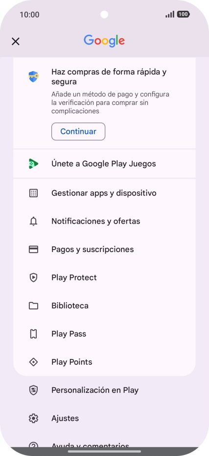 Pulsa Gestionar apps y dispositivo.