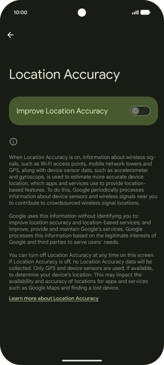 If you press the indicator next to 