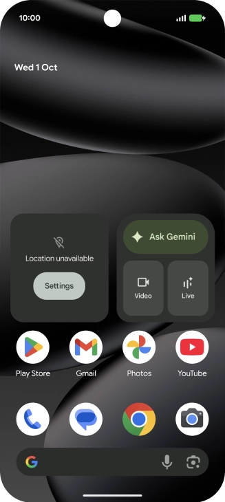 When the battery charging icon is displayed, the battery is charging.