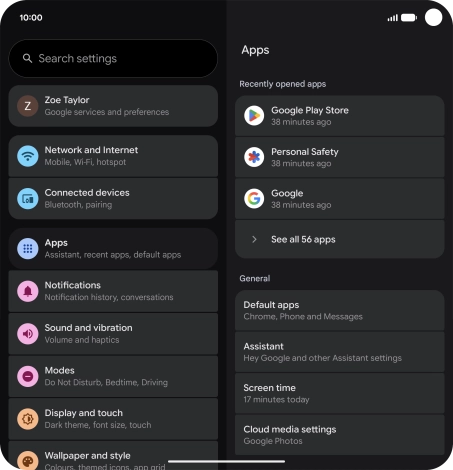 Press See all apps.