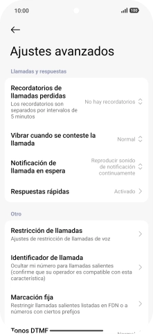 Pulsa Marcación fija.