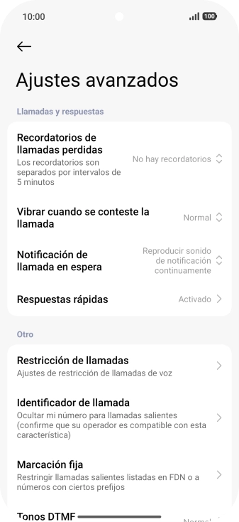 Pulsa Marcación fija.