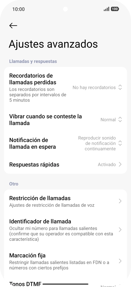 Pulsa Marcación fija.