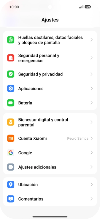 Pulsa Ajustes adicionales.