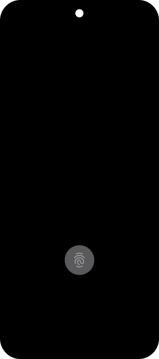 Place your finger on the fingerprint sensor to unlock your phone.