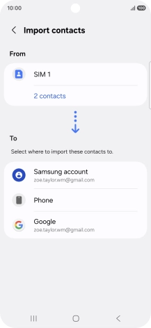 Press the required Google account. Press the required Google account.