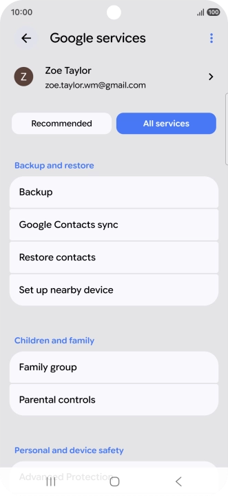 Press Backup. Press Backup.