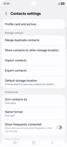 Press Merge duplicate contacts. Press Merge duplicate contacts.