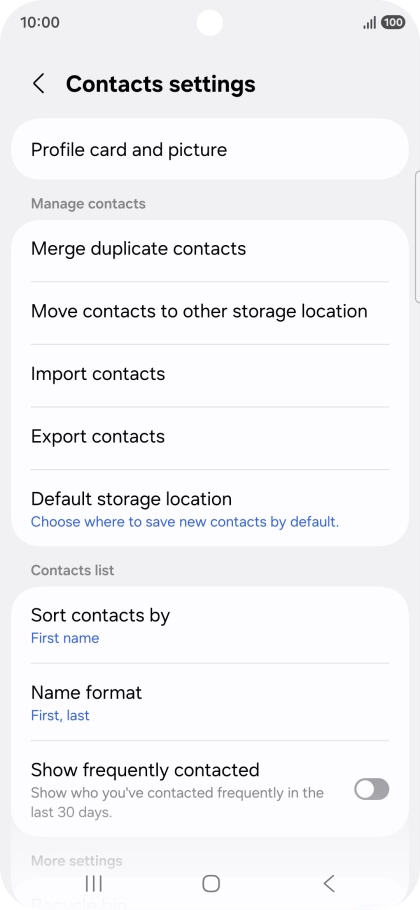 Press Merge duplicate contacts. Press Merge duplicate contacts.