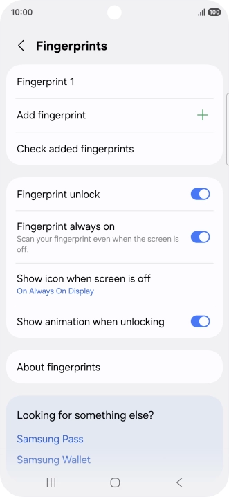 Press the required settings to turn them on or off. Press the required settings to turn them on or off.