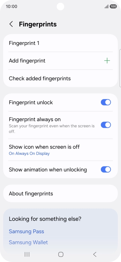 Press the required settings to turn them on or off. Press the required settings to turn them on or off.