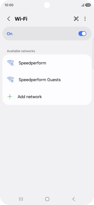 Press the required Wi-Fi network. Press the required Wi-Fi network.