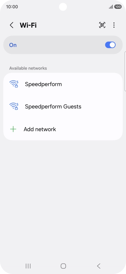 Press the required Wi-Fi network. Press the required Wi-Fi network.