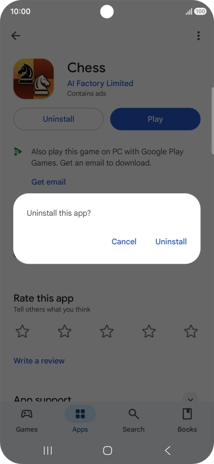 Press Uninstall. Press Uninstall.