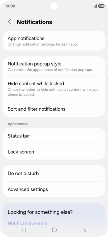 Press App notifications. Press App notifications.