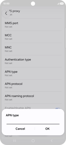 Key in default and press OK. Key in default and press OK.