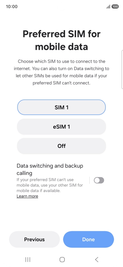Press the required settings. Press the required settings.