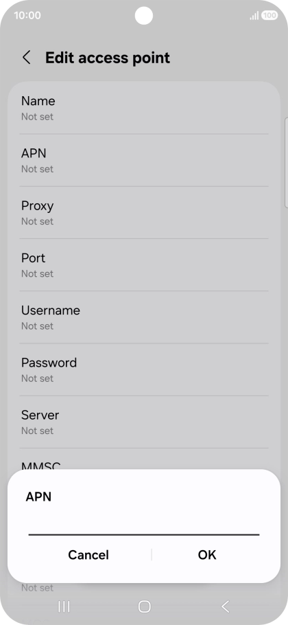 Key in live.vodafone.com and press OK. Key in live.vodafone.com and press OK.