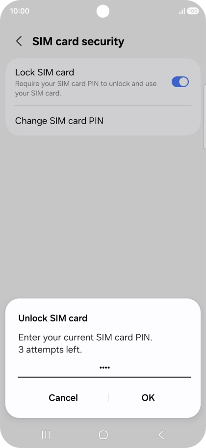 Key in your PIN and press OK. Key in your PIN and press OK.