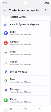 Press the required app. Press the required app.