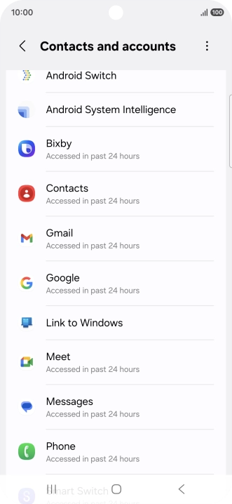 Press the required app. Press the required app.