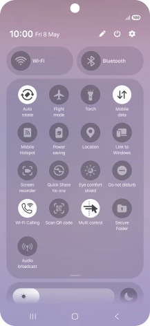Press the Wi-Fi calling icon to turn the function on or off. Press the Wi-Fi calling icon to turn the function on or off.