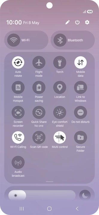 Press the Wi-Fi calling icon to turn the function on or off. Press the Wi-Fi calling icon to turn the function on or off.