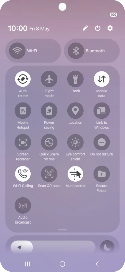 Press the Wi-Fi calling icon to turn the function on or off. Press the Wi-Fi calling icon to turn the function on or off.