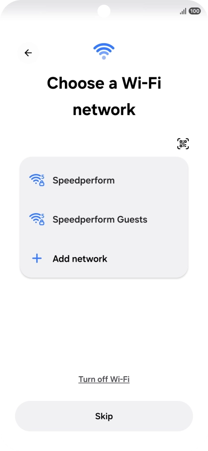 Press the required Wi-Fi network. Press the required Wi-Fi network.