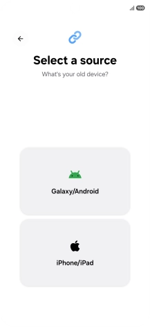 Press the required setting and follow the instructions on the screen to transfer the content from another phone. Press the required setting and follow the instructions on the screen to transfer the content from another phone.
