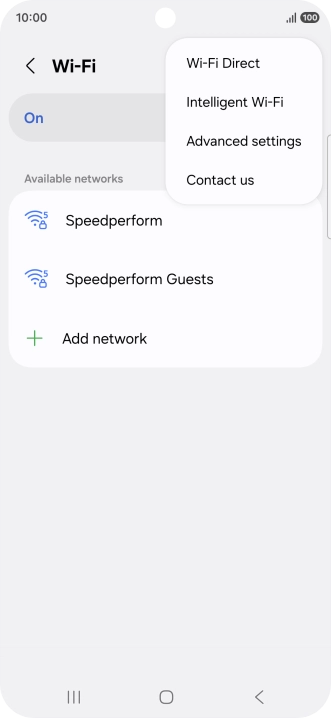 Press Intelligent Wi-Fi. Press Intelligent Wi-Fi.