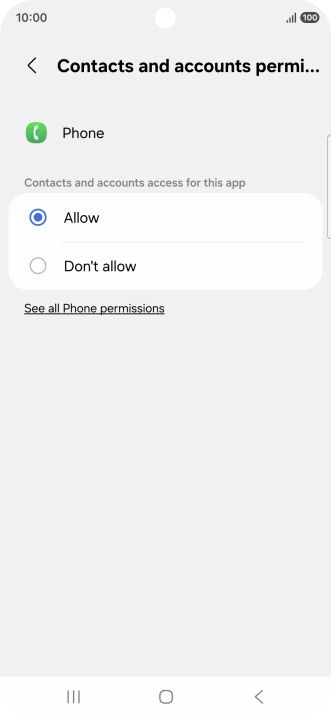 Press the required setting. Press the required setting.