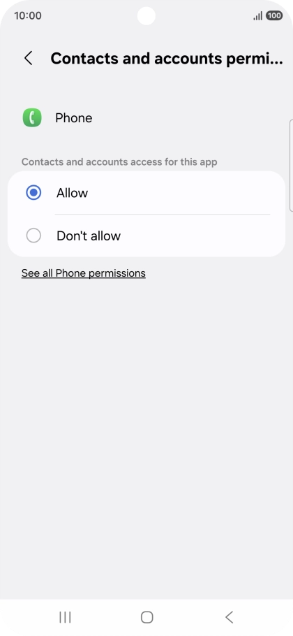 Press the required setting. Press the required setting.