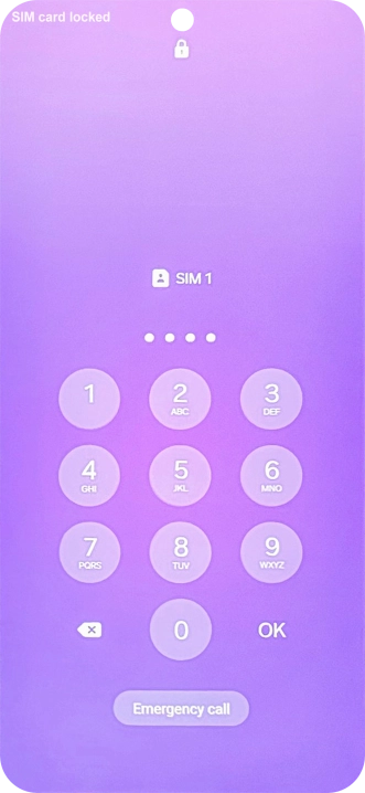 If your SIM is locked, key in your PIN and press OK. If your SIM is locked, key in your PIN and press OK.
