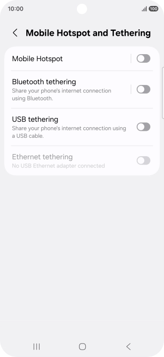 Press Mobile Hotspot. Press Mobile Hotspot.