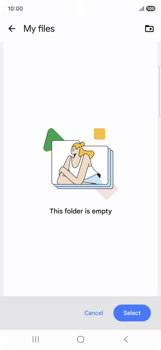 To create a new folder, press the new folder icon and follow the instructions on the screen to create a new folder. To create a new folder, press the new folder icon and follow the instructions on the screen to create a new folder.