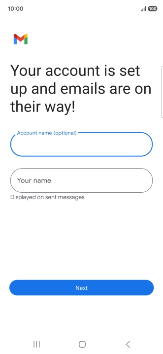Press Your name and key in the required sender name. Press Your name and key in the required sender name.