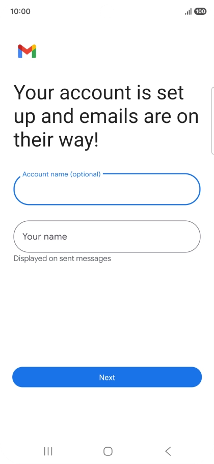 Press Your name and key in the required sender name. Press Your name and key in the required sender name.