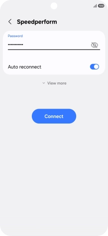 Key in the password for the Wi-Fi network and press Connect. Key in the password for the Wi-Fi network and press Connect.