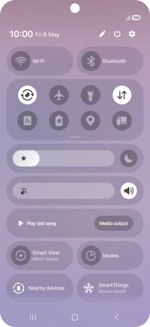 Press the settings icon. Press the settings icon.