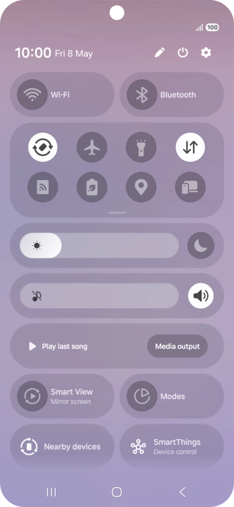 Press the settings icon. Press the settings icon.