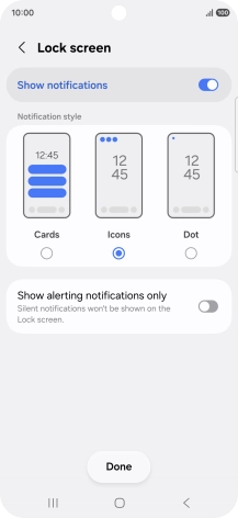 Press the required settings to turn them on or off. Press the required settings to turn them on or off.