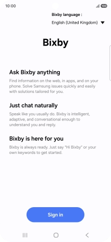 Press Sign in and follow the instructions on the screen to log on to your Samsung account. Press Sign in and follow the instructions on the screen to log on to your Samsung account.
