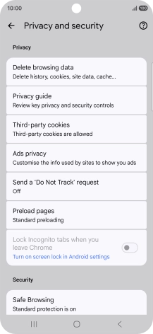 Press Delete browsing data. Press Delete browsing data.