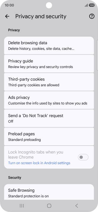 Press Delete browsing data. Press Delete browsing data.