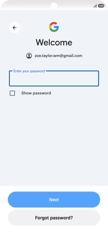 Press Enter your password and key in the password for your Google account. Press Enter your password and key in the password for your Google account.